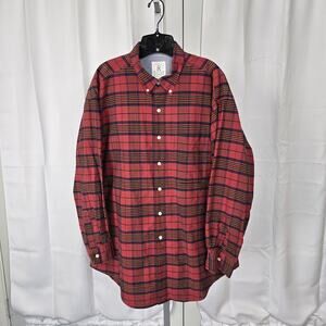 Vintage 90s Arrow River Brand Red Flannel Shirt Brushed Cotton Size XL